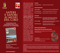 Incontro al Palazzo Soragna (Parma, 15 marzo): il Quaderno Didattico del Museo del Pomodoro