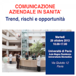 Comunicazione aziendale in sanità: un convegno all'Univ di Pavia (29 ottobre)