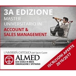 Iscrizioni in chiusura al Master in Account e Sales Management (III ed.)
