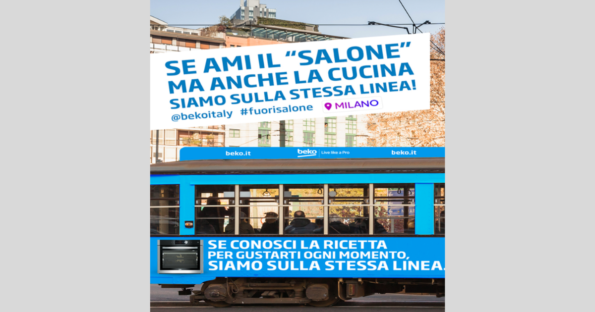 I tram di Milano si tingono di blu: l’iniziativa di Beko per il Salone del Mobile